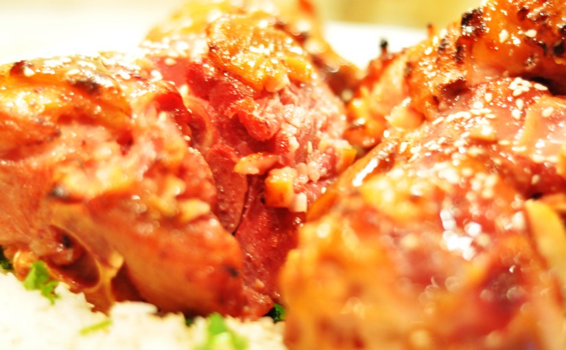 Svineknoke med honning glaze og en enkel og rask thai&nbsp;curry