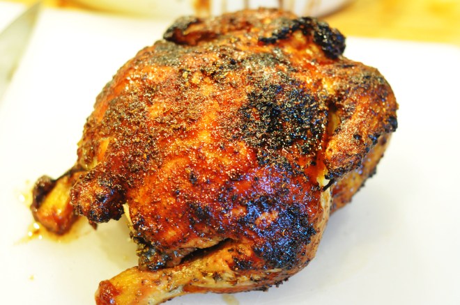 ølboks kylling med soyaglaze, koriander og agurkris og hjemmelaget sweet chili saus (18)