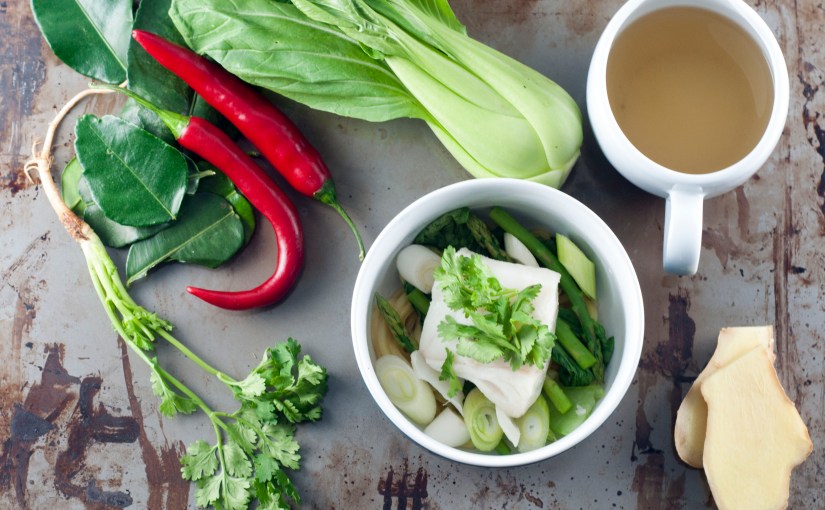 Misoposjert torsk med asiatisk presskanne&nbsp;kraft