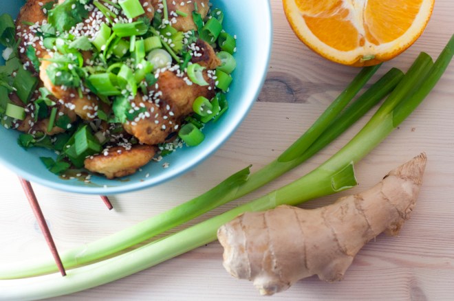 appelsin kylling med ingefærris (29)