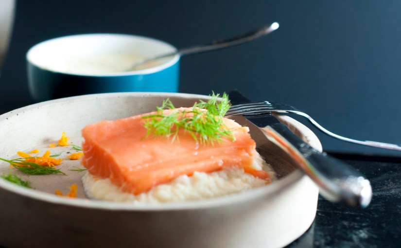 Rask og enkel laks og fennikelpure med ingefær og&nbsp;appelsin