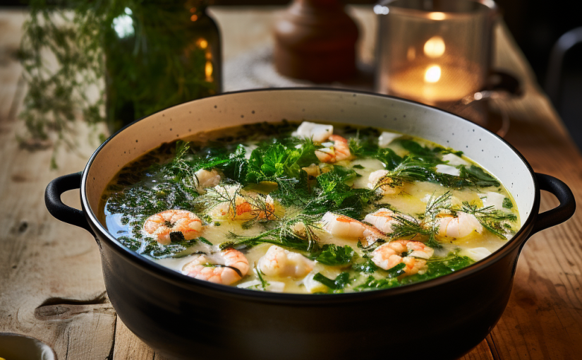 Fiskesuppe av rekekraft